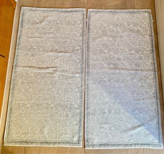 Alfombra Zara Home floral beige y verde