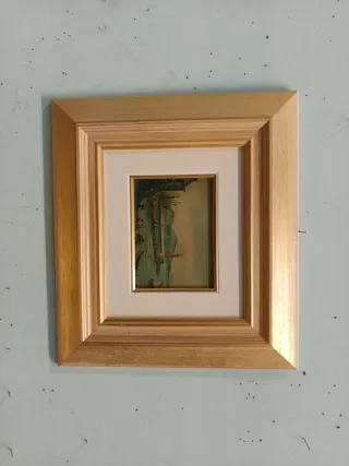 Dipinto con cornice oro e paspartu