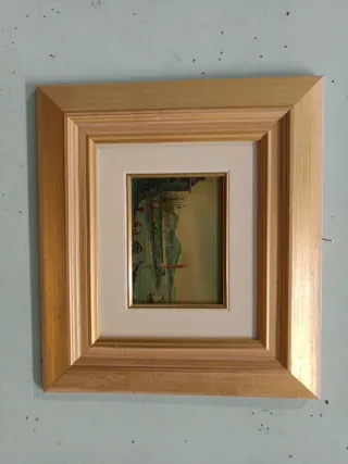 Dipinto con cornice oro e paspartu