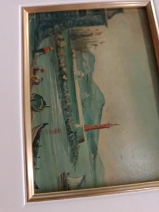 Dipinto con cornice oro e paspartu