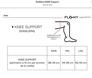 Rodillera Floky Biomecánica Derecha XS/S