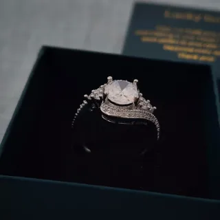 Anillo Plata con Circonitas Ovaladas