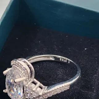 Anillo Plata con Circonitas Ovaladas