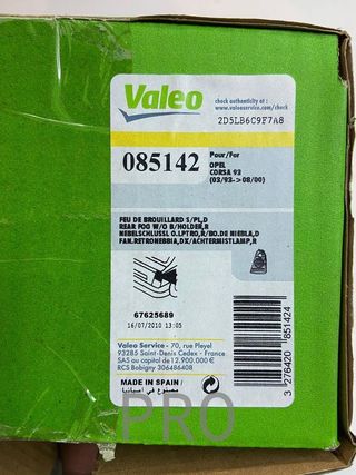 Opel corsa B piloto tras der ref: 085142