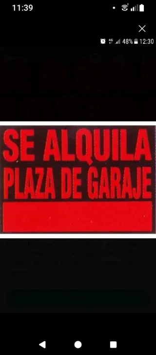 Alquiler plaza garaje avenida Rocinante 4 Getafe.