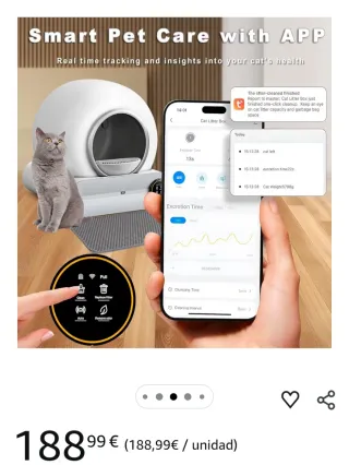 Arenero Gato Autolimpiable Inteligente