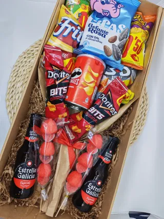 Caja Regalo San Valentín Snacks y Cerveza