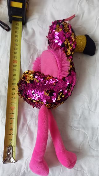 Peluche fenicottero rosa paillettes