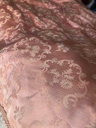 Coperta vintage rosa antico in raso
