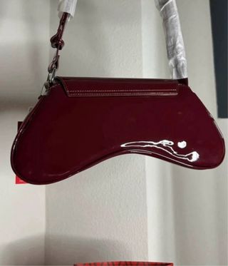 Borsa Diesel in pelle scamosciata bordeaux