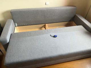 Sofá Cama Ikea Gris Tela