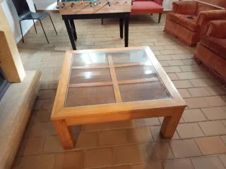 Mesa de centro madera y cristal