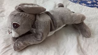 Peluche coniglio grigio
