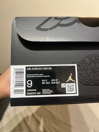 Zapatillas Air Jordan 1 Mid Azul y Blanco