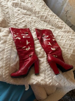 Botas altas rojas Zingara