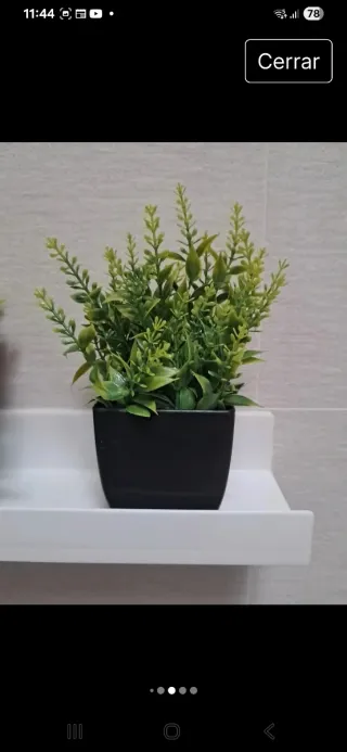 4 mini Plantas Artificiales Decorativas