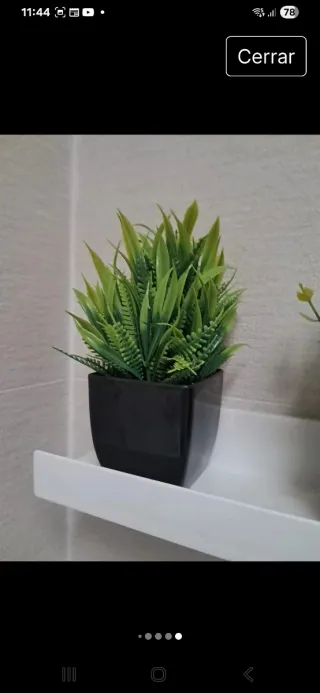 4 mini Plantas Artificiales Decorativas