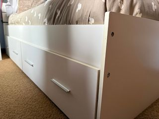 Estructura de cama 90 cm Cajoneras grandes debajo