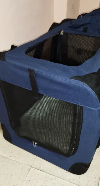 Transportín Tela Oxford Negro/Azul