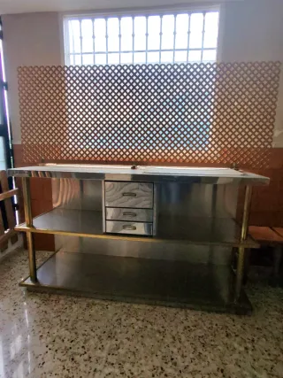 Mostrador/Vitrina madera y cristal