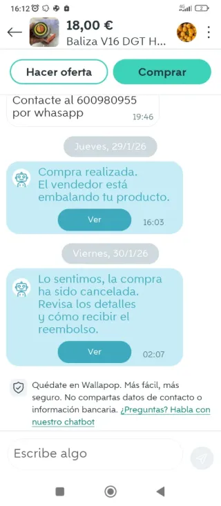 Baliza V16 DGT Homologada. ATENCIÓN ESTAFA