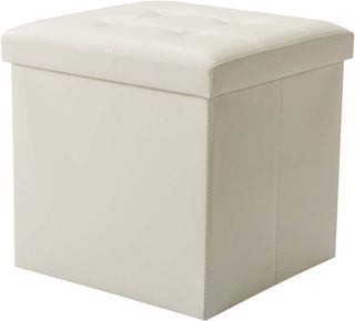 Taburete Almacenaje EMIPRO Negro Piel Sintética