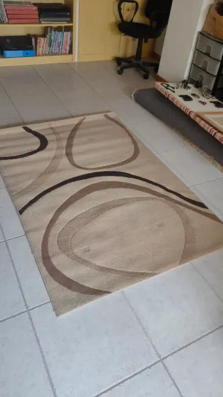 Alfombra Beige y Marrón 170x120