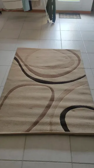 Alfombra Beige y Marrón 170x120