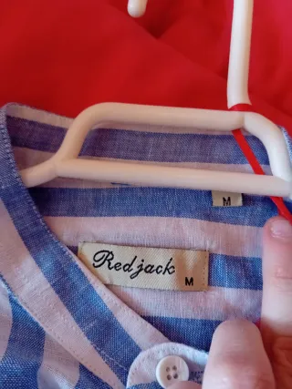 Camisa de rayas azul y blanco