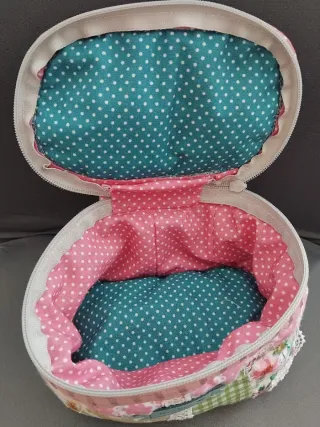 Neceser baúl patchwork vintage