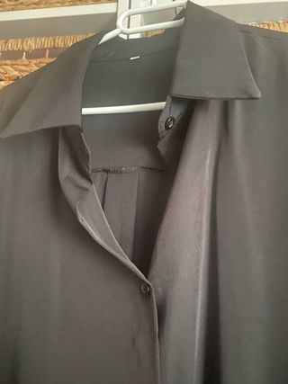 Camisa larga negra o vestido Talla 4XL
