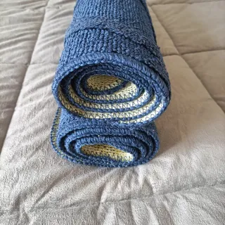 Set 2 Tappeti Bagno Blu 80x50cm