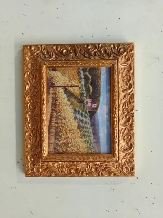 SemiDipinto con cornice oro