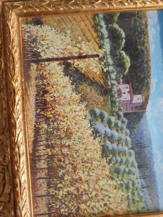 SemiDipinto con cornice oro