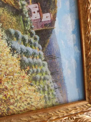 SemiDipinto con cornice oro