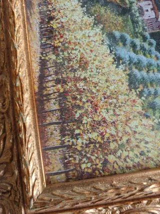 SemiDipinto con cornice oro