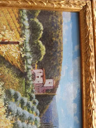 SemiDipinto con cornice oro