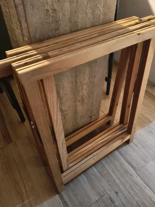 4 Caballetes de madera para mesas