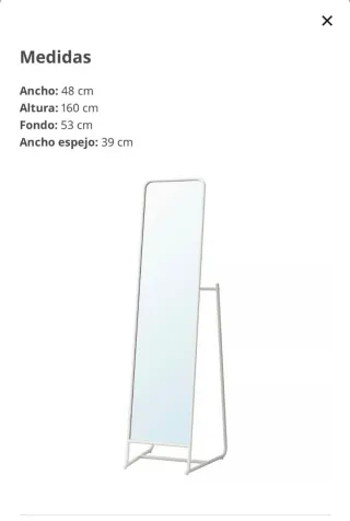 Espejo nuevo madera y cristal