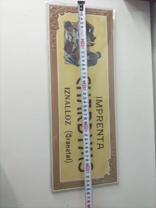 Cartel antiguo Imprenta Chardyms Iznaloz