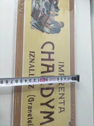 Cartel antiguo Imprenta Chardyms Iznaloz