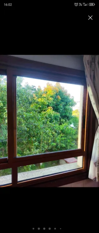 Ventana aluminio imitación madera