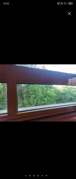 Ventana aluminio imitación madera