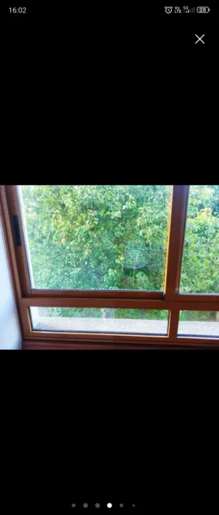 Ventana aluminio imitación madera