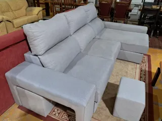 Sofá Cama Gris Tela Seminuevo
