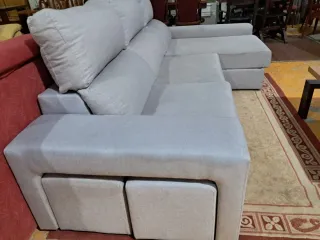 Sofá Cama Gris Tela Seminuevo