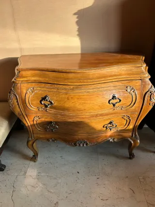 Comò italiano 2 cassetti intagliato