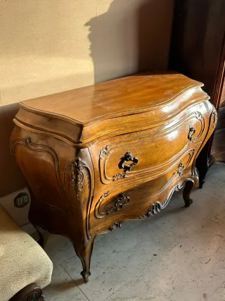 Comò italiano 2 cassetti intagliato