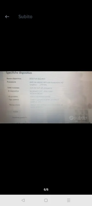 Pc Notebook Modello HP Pavilion    WI.FI. NUOVO!