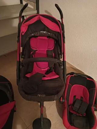 Carro 3 en 1 unisex Rojo